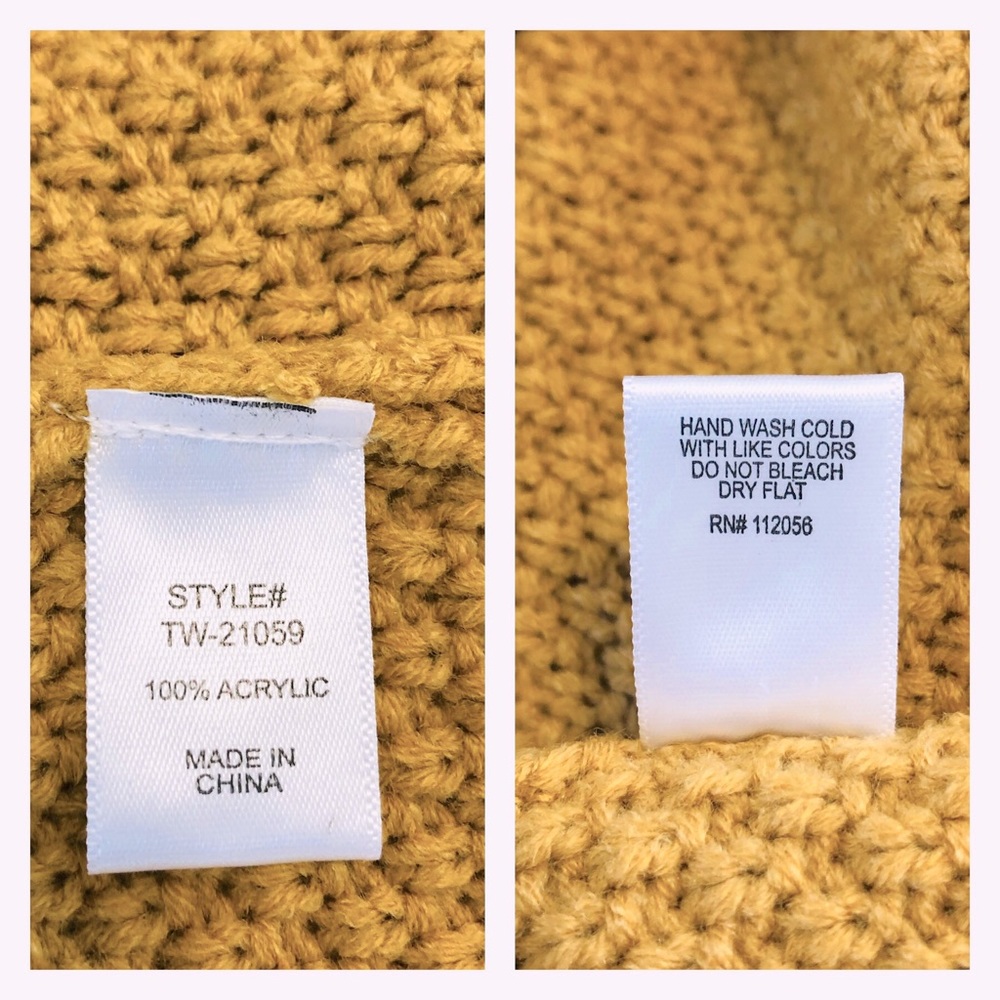 NWT Mustard Cableknit Turtleneck Sweater - Picture 12 of 14
